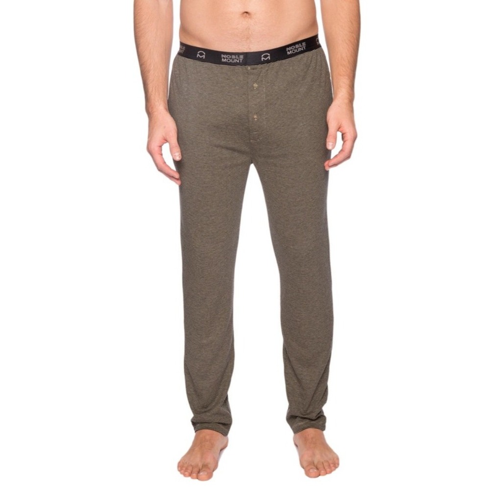 Men's Noble Mount Brown Black Striped Lounge Pants Size M‎